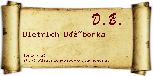 Dietrich Bíborka névjegykártya
