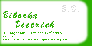 biborka dietrich business card